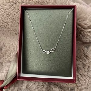 Shane Co sterling double infinity necklace NWOT